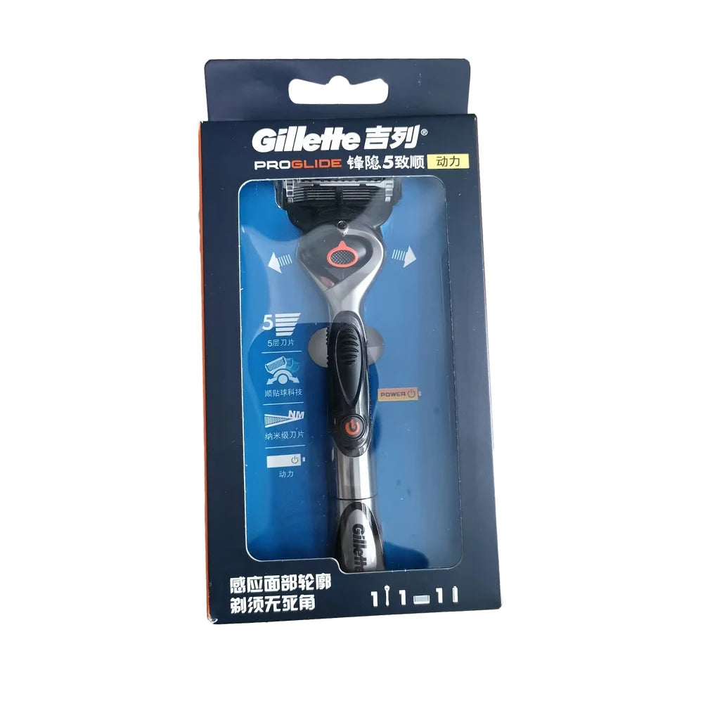 Gillette Fusion PROGLIDE Power Razor Safety Shaver 5 Layers Blades Replacement Refills for Men Beard Hair Removal Face Cleaning