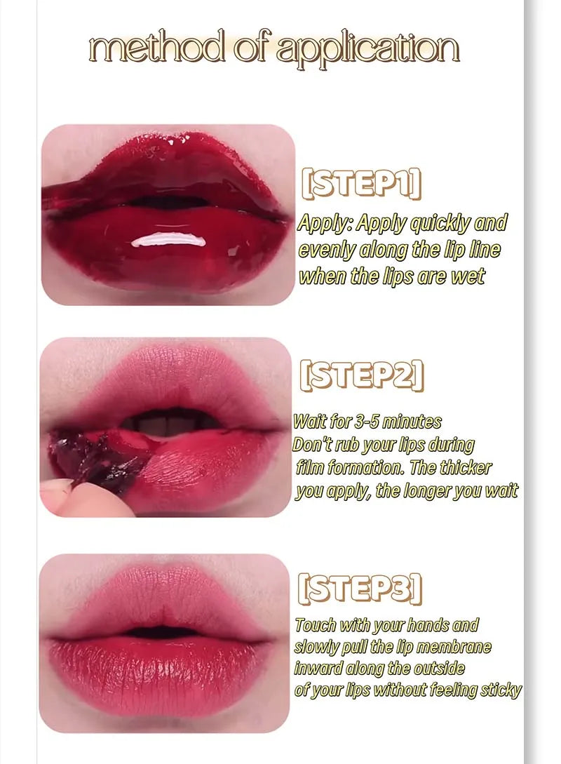 Chocolate Brown Peel Off Lip Stain Waterproof Makeup Matte Khaki Orange Liquid Lipstick Nude Black Tattoo Lips Tint Cosmetic