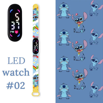 Fashion Stitch Children Watches Girls Waterproof Sport Wristband Women Bracelet  Kids LED Watch Touch Digital Clock
