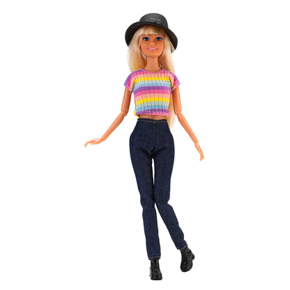 Fashion BJD Doll Clothes Top+pants(+Hats+shoes)Set Fit 30cm Doll&1/6 BJD Doll Clothing Accessories,Toys For Girls Gifts Festival