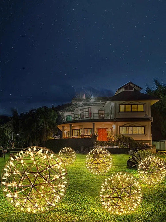 Modern Brief Loft Spark Ball LED Chandelier Fixture Firework Ball Stainless Steel Pendant Lamp for Home Decor Lighting 110-240V