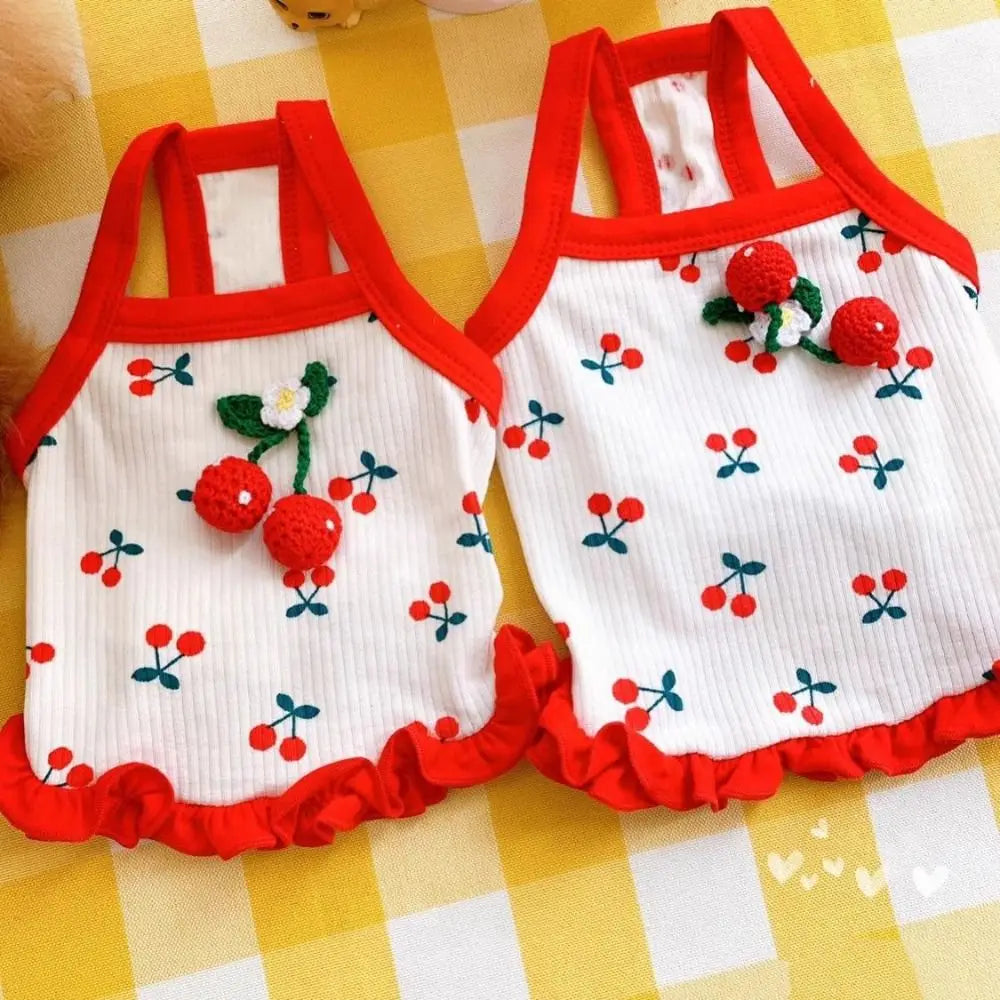 Pet Supplies Cute Little Dog Summer Strap Soft Fashion Dog Vest Breathable Pet Clothes for Kittens Puppy