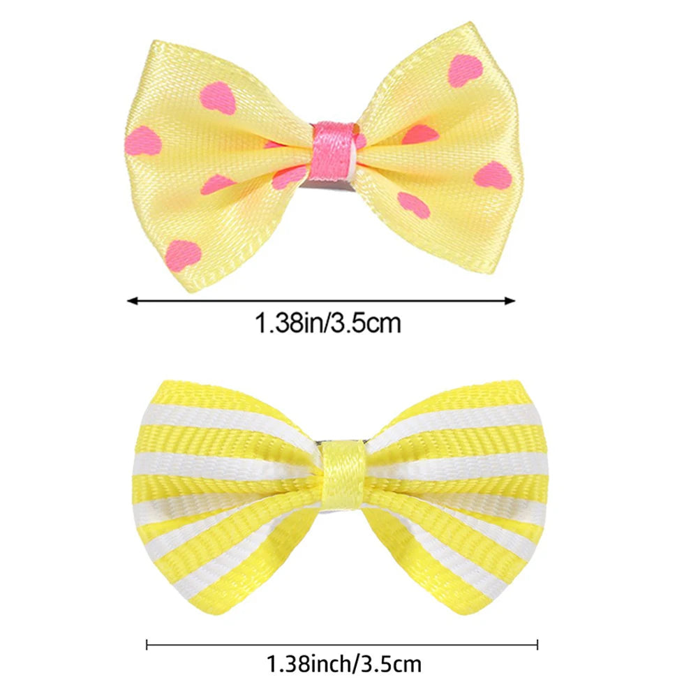Hair Clips For Dogs Cat Sweet Bow Hairpins Colorful Hair Barrette Puppy Beauty Supplies Pet Butterfly Bows Pet Supplies
