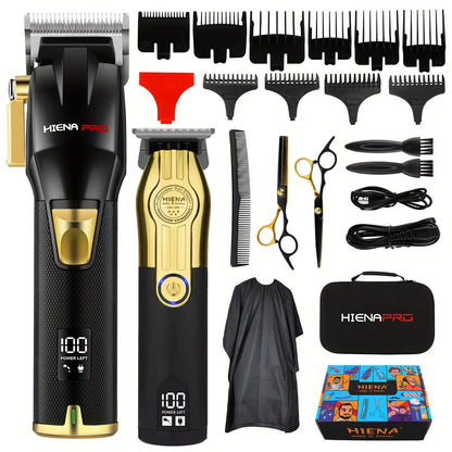 HIENA Professional Hair cutting machine Hair Clipper Set Metal Electric Cordless Hair Trimmer for Barber Display hair clipper