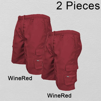 Fashion Men's Cargo Shorts Mens Casual Pants Casual Big Pocket Sports Slacks Cargo Panels Trousers Plus Size for Male