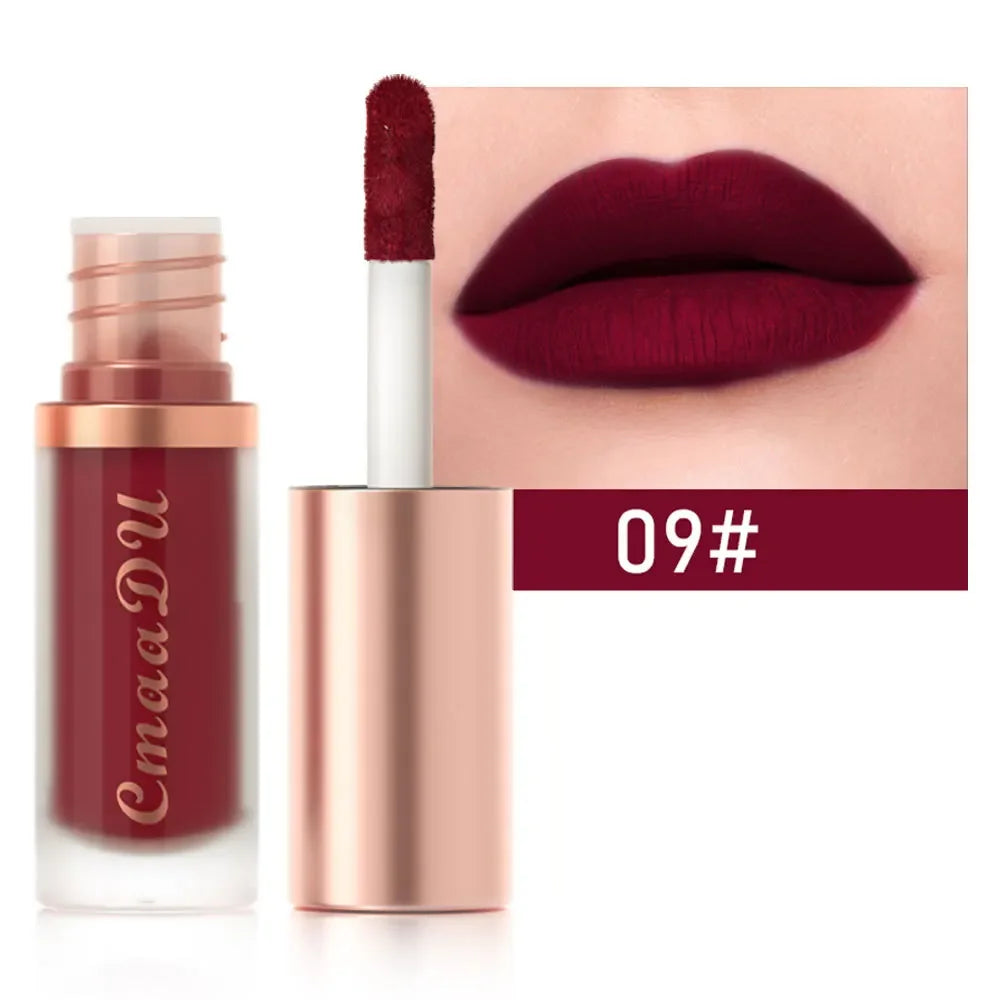 CmaaDu 12Color Long-Lasting Lip Sense Color Makeup Waterproof  Lipsticks Matte Velvet Lip Gloss