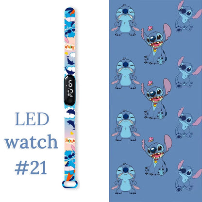 Fashion Stitch Children Watches Girls Waterproof Sport Wristband Women Bracelet  Kids LED Watch Touch Digital Clock