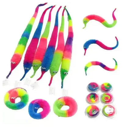 Novelty Funny Props Twisty Magic Worm Trick Toys For Kids Caterpillars On A Invisible String Fuzzy Worm Magic Caterpillar