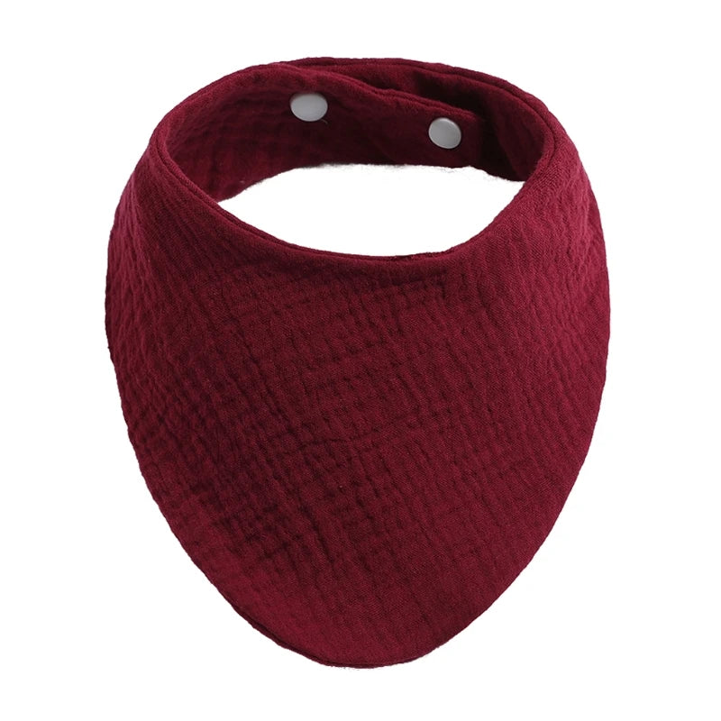 Baby Bibs Organic Cotton Muslin Scarf Burp with for Triangle Gauze Water Absorb Bandana for Boys Girls