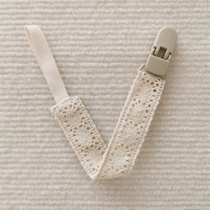 Lace Baby Pacifier Clip Chain Trendy Cloth & Plastic Pacifier Holder Teether Toy Ceether Toys Straps Nipple Holder Clips