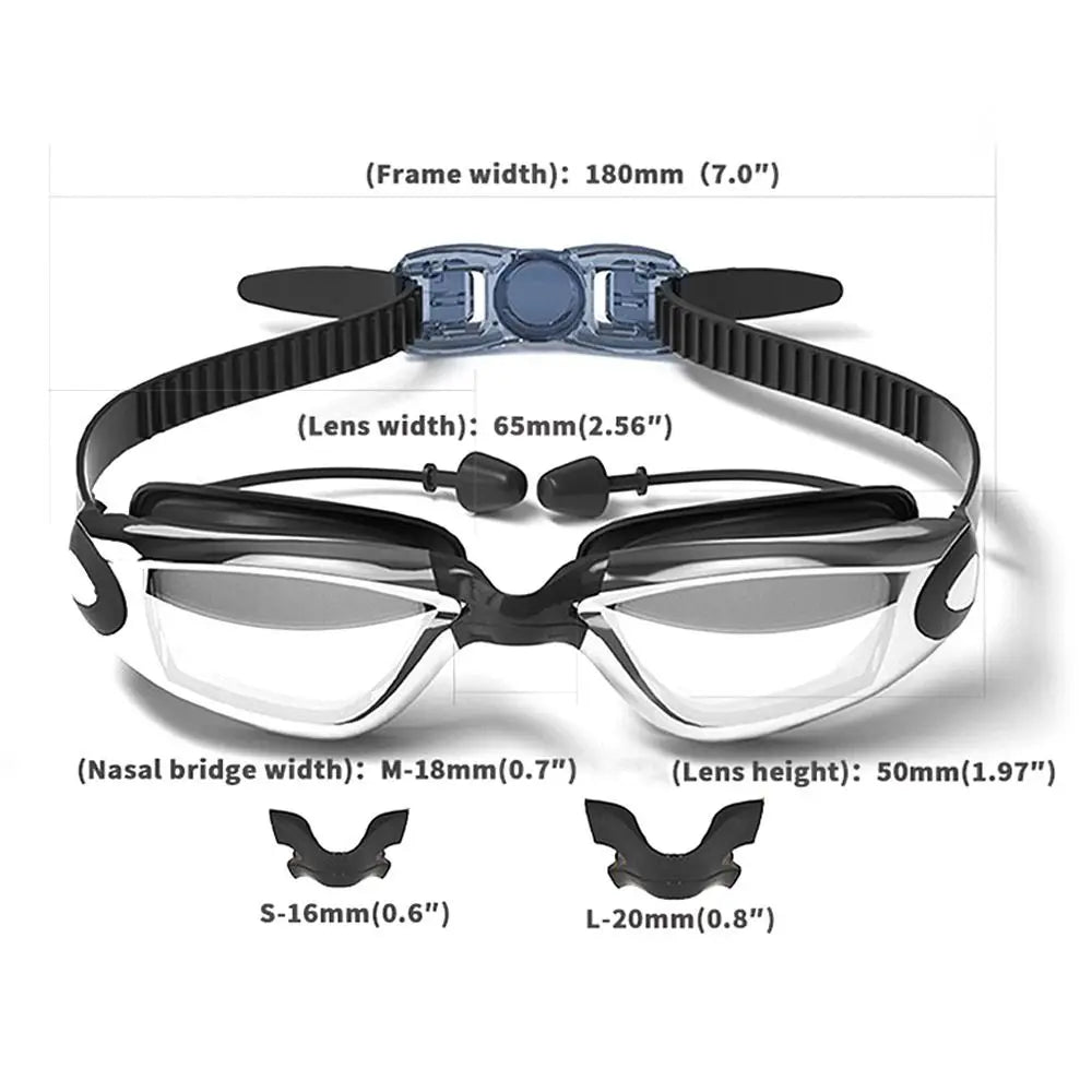 Creative HD Summer Swimming Goggles Anti Fog Waterproof Swim Eyewear Adjustable Silicone Diving Swim Glasses Men Women