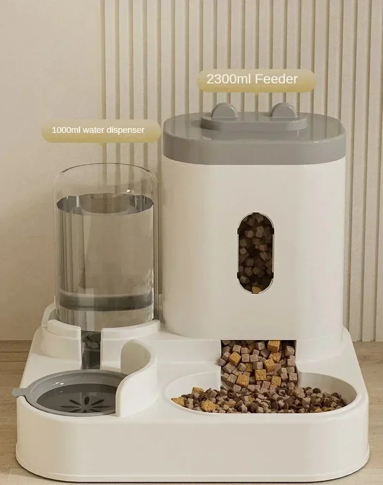 Ee2 In 1 Gravity Pet Feeder Water Dispenser Strike,Automatic Cat Dog Food Water Bowl Basin Dogs Pet Supplies