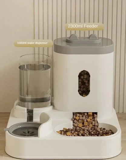 Ee2 In 1 Gravity Pet Feeder Water Dispenser Strike,Automatic Cat Dog Food Water Bowl Basin Dogs Pet Supplies
