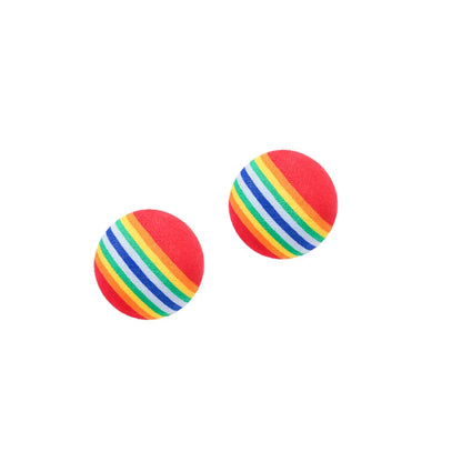 Rainbow Cat Toys Ball Interactive Cat Dog Play Chewing Rattle Scratch EVA Ball Training Balls Pet Toys Supplies