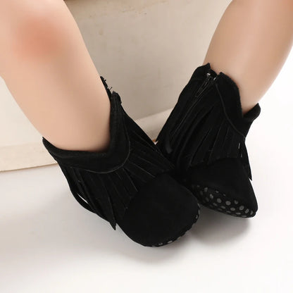 Fashionable Tassel Baby Boots Autumn Winter Casual Comfortable Shoes for Boys And Girls 0-18 Months Walking Shoes