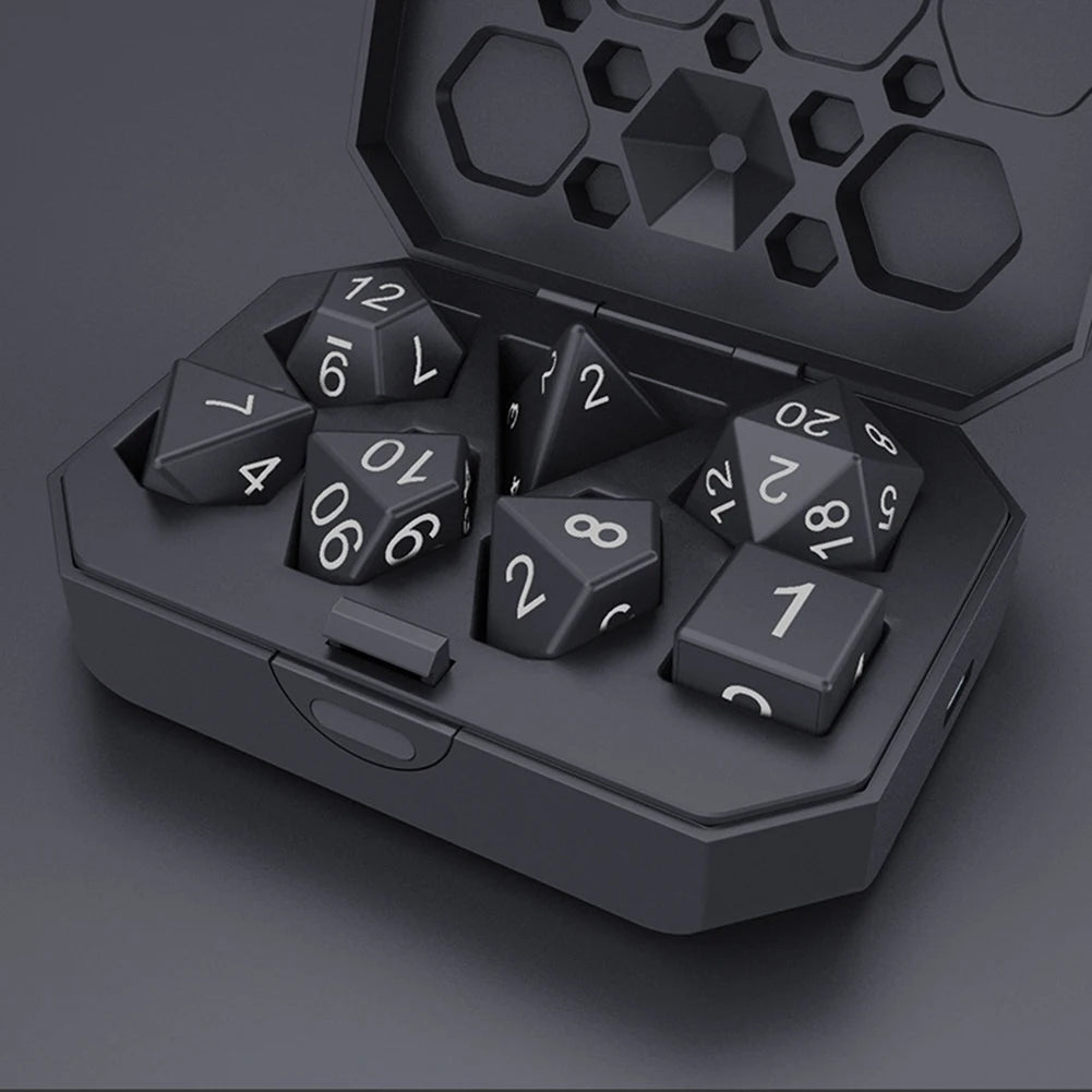 7Pcs/set  Electronic Luminous LED DND Dice Set Multiple Sided Dice for Adults Board Game Party Entertainment Toys