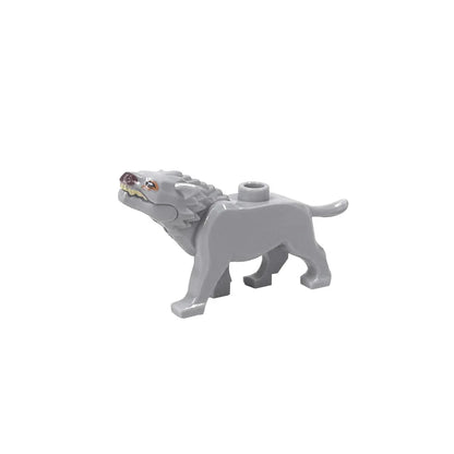 City Animal Zoo Farm Series Building Blocks Street View Panda Brown Bear Cat Pig Long Wool Sheep Cow Cattle Pet Bricks Toys Kids