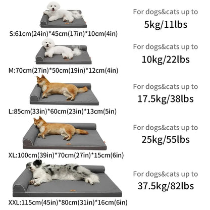 Cat Beds for Large Dogs Washable Removable Waterproof Pillow Cover and Anti-Slip Bottom Basket House Pet Supplies Accessories
