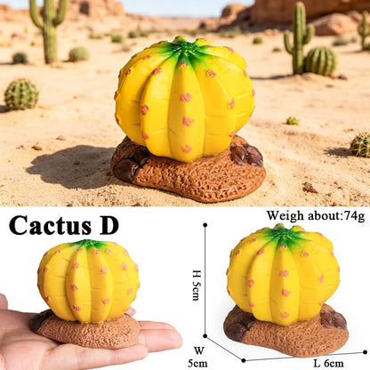 Oenux Simulation Home Decoration Stone Tree Stump Baobab Cacti Farm House Car Fence Accessory Animals Model Education Kids Toys