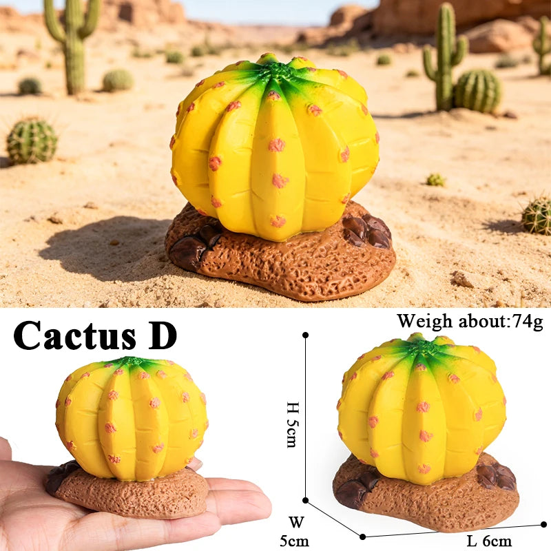 Oenux Simulation Home Decoration Stone Tree Stump Baobab Cacti Farm House Car Fence Accessory Animals Model Education Kids Toys