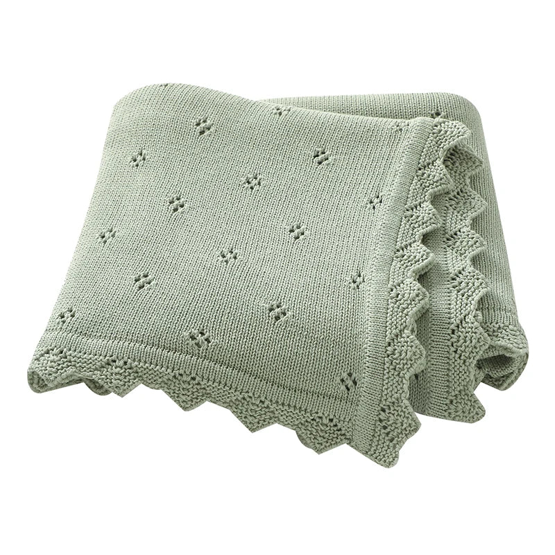 Baby Knitted Blankets Cotton 90*70cm Newborn Boy Girl Swaddle Wrap Best Comfort All Seasons Infant Unisex Stroller Bedding Cover