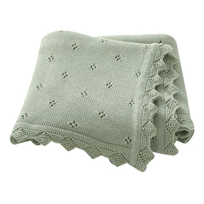 Baby Knitted Blankets Cotton 90*70cm Newborn Boy Girl Swaddle Wrap Best Comfort All Seasons Infant Unisex Stroller Bedding Cover