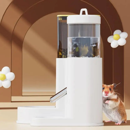 Large Capacity 2In1 Hamster Feeder And Waterer Leakproof Automatic Feeder Water Dispenser Leak Proof Food Small Pet Supplies
