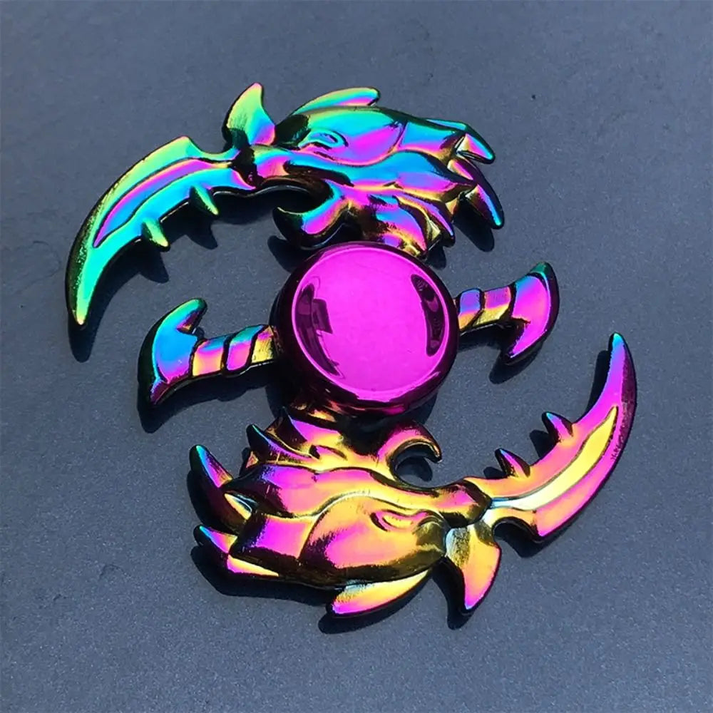 Dragon Wings Hand Spinner High Speed Low Noise Fingertip Gyro Alloy Anti Pressure Metal Rainbow Finger Spinner Children Toys