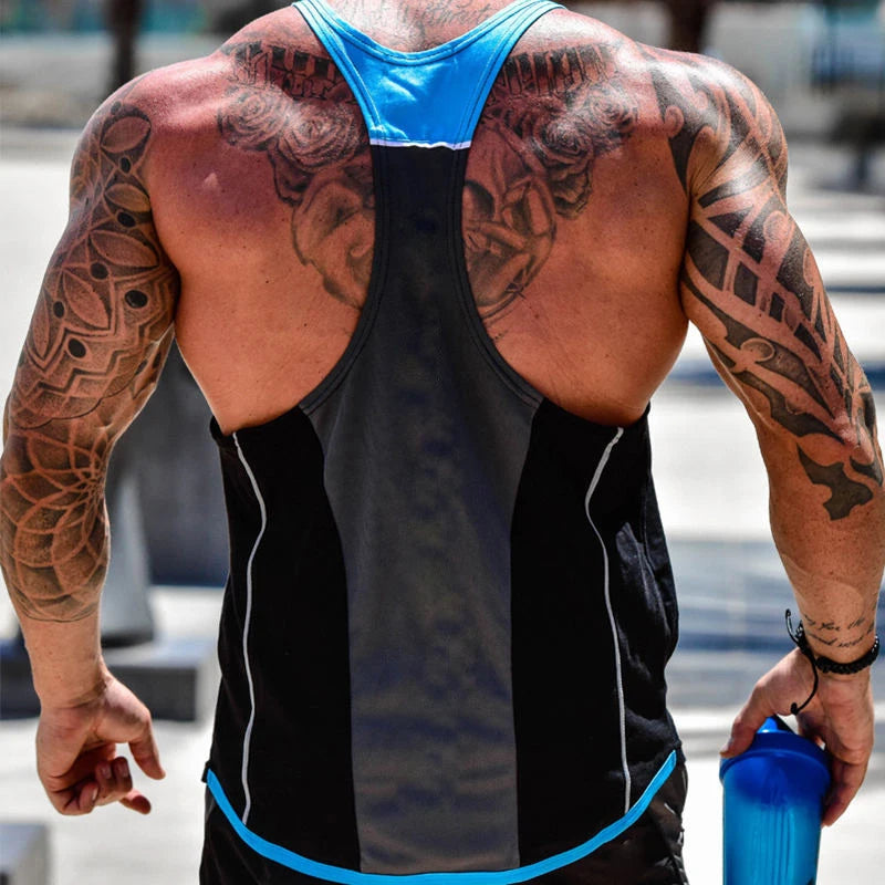 Fashion New Men's Vest Sports Fitness Sleeveless Vest Summer Casual Oversized Men's Top Y2K Style Breathable and Refreshing Vest