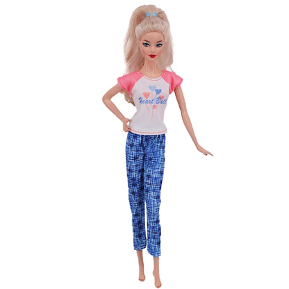 Fashion BJD Doll Clothes Top+pants(+Hats+shoes)Set Fit 30cm Doll&1/6 BJD Doll Clothing Accessories,Toys For Girls Gifts Festival