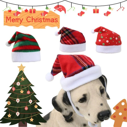 Pet Cat Dog Christmas Hat Cap Puppy Dog Accessories for Small Dogs Costume Dog Caps for Cats Costumes Pet Supplies 강아지 크리스마스