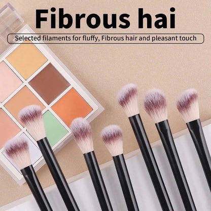 22pcs Makeup Brush Set Including 20pcs Professional Aluminum Tube Makeup Brushes, 2pcs Air Cushion Puffs For Daily Use