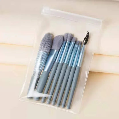 8PCS Portable Makeup Brush Set Soft Makeup Concealer Brush Blush Loose Powder Eye Shadow Foundation Brush Beauty Tools