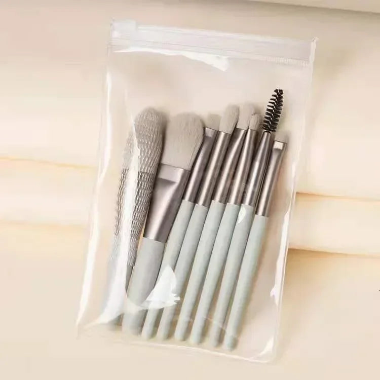 8PCS Portable Makeup Brush Set Soft Makeup Concealer Brush Blush Loose Powder Eye Shadow Foundation Brush Beauty Tools