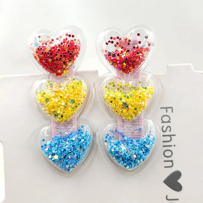 New Dog Hair Clips Love Flowing Sand Hairpins Pets Puppy Hairpins Decor Grooming Accessoires Pet Supplies