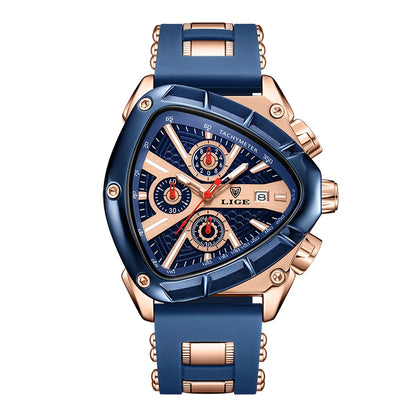 LIGE Original Luxury Men Watch Waterproof Sport Mens Quartz Wrist Watches Business Big Dial Wristwatches Relogio Masculino+BOX