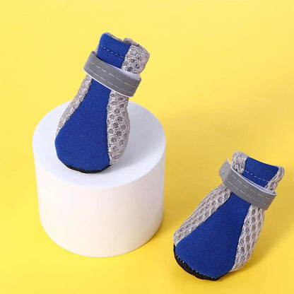 Safe Anti-slip with Reflective Stripe Hot Pavement Mesh for Poodle Yorkshire Pet Supplies Dog Shoes Pet Rain Boots Dog Boots