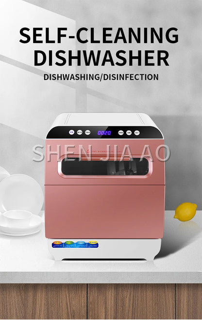 1200W Household Dishwasher Washing Machine Fully automatic Dishwashers Desktop Dish Washers Small Disinfecting Dishwasher Mini