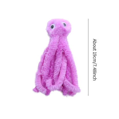 Pet Plush Toy Cat Catnip Octopus Shape Toy Bite Resistant Interactive Pet Cat Plaything Dog Teeth Cleaning Chew Toy Pet Supplies