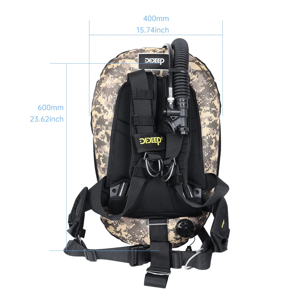 DIDEEP Buoyancy Control Device Donut Design Scuba Diving BCD Equipment High-strength Nylon Professional Diving Safety Gear