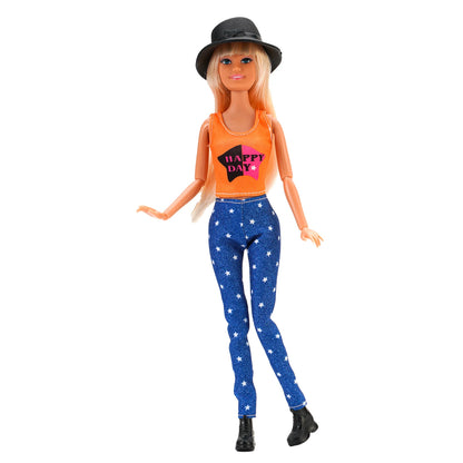 Fashion BJD Doll Clothes Top+pants(+Hats+shoes)Set Fit 30cm Doll&1/6 BJD Doll Clothing Accessories,Toys For Girls Gifts Festival