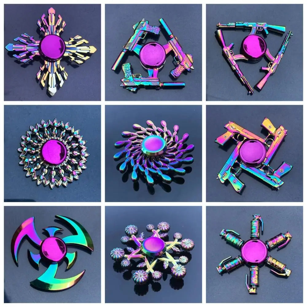 Dragon Wings Hand Spinner High Speed Low Noise Fingertip Gyro Alloy Anti Pressure Metal Rainbow Finger Spinner Children Toys