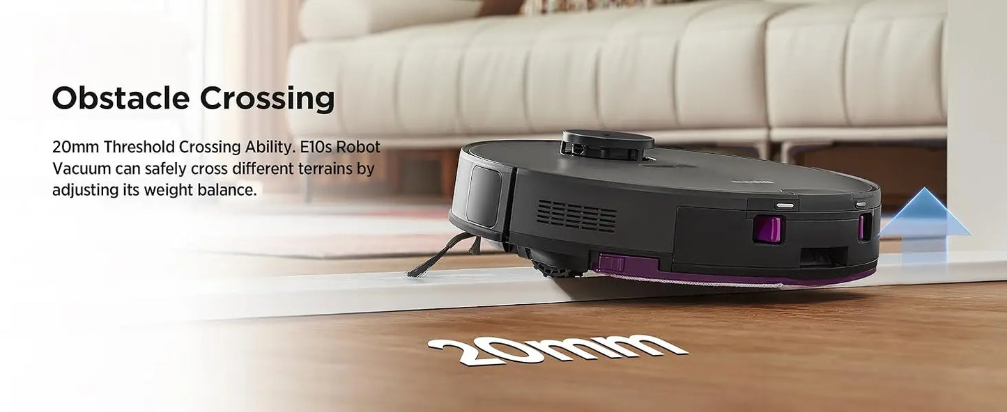 Eureka E10s Robot Vacuum with Bagless Self Emptying Station, Robotic Vacuum of 45-Day Capacity, 4000Pa Suction
