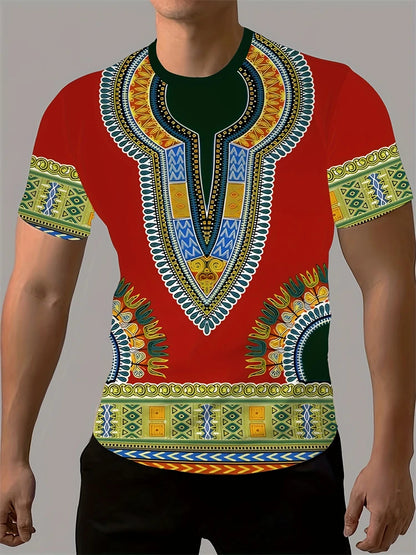 2025 New Men's Breathable Novelty T Shirt Casual Round Neck Moisture Transferring Polyester Short Sleeve Large Size Men's Tops