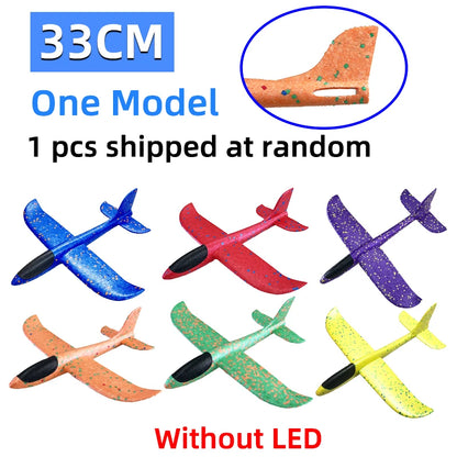 50/33CM Big Flash Foam Plane Glider Hand Throw Light Inertial AirPlane EPP Outdoor Launch Fun of Kids Toys for Children Boy Gift