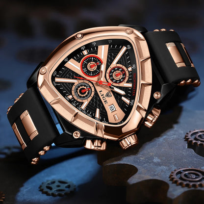 LIGE Original Luxury Men Watch Waterproof Sport Mens Quartz Wrist Watches Business Big Dial Wristwatches Relogio Masculino+BOX