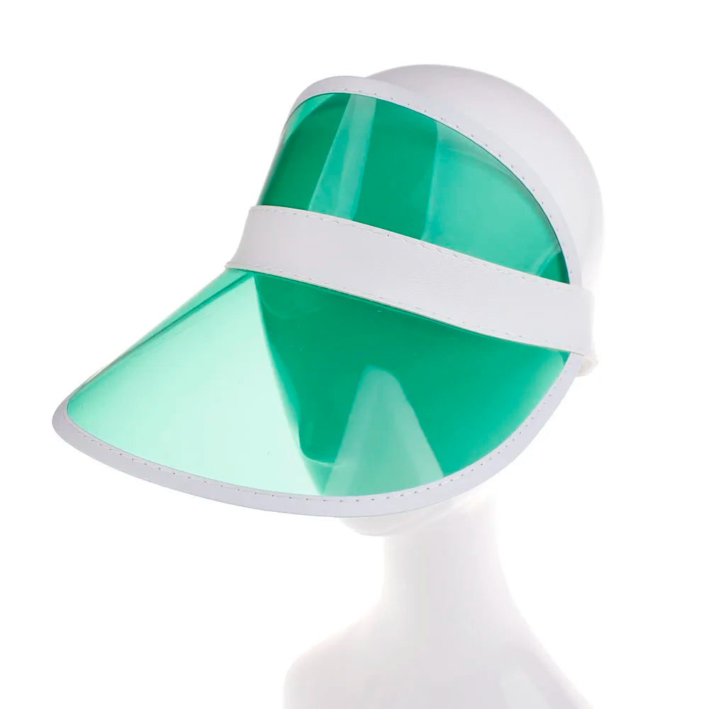 Summer Casual Unisex PVC Outdoor Hat Transparent Visor Party Casual Hat Clear Plastic Adult Sunscreen Cap