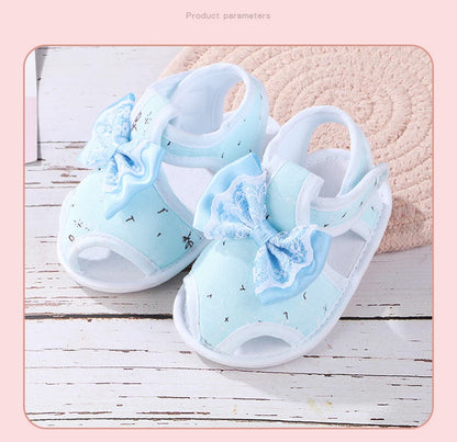 New Children Summer Clogs 0-18M Flower Newborn Infant Baby Girl Princess Bowknot Sandals Toddler Soft Crib Walkers Casual Shoes