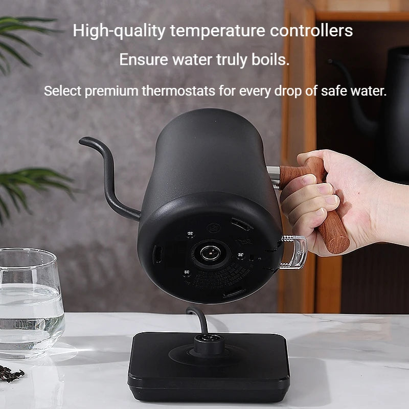 1000W Fast Electric Kettle, 1L Capacity, 304 Stainless Steel, One-Touch Boil & Dry Burn Protection
