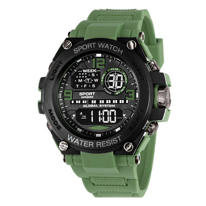 MAYZHISU Sports Electronic Watch for Man Student Teens Outdoor Waterproof Men's Sports Watches LED Digital Clock